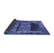 Thickness of Patterned Sky Blue Rug, pat1596blu