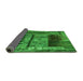 Thickness of Patterned Green Rug, pat1596grn