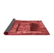 Thickness of Patterned Red Rug, pat1596rd