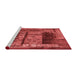 Sideview of Machine Washable Transitional Red Rug, wshpat1596rd