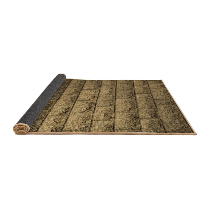 Thickness of Patterned Cinnamon Brown Rug, pat1597brn