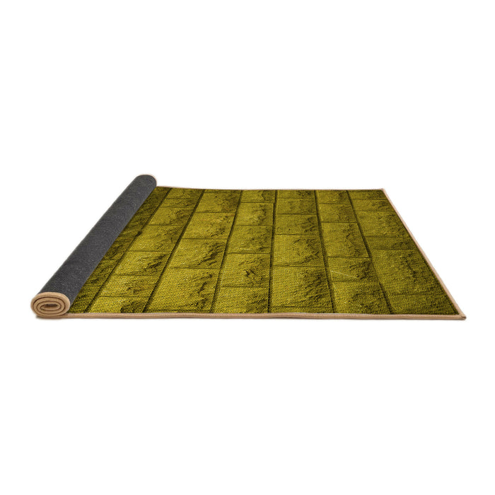 Thickness of Patterned Dark Bronze Brown Rug, pat1597yw