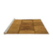 Sideview of Machine Washable Transitional Mahogany Brown Rug, wshpat1598org