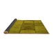 Thickness of Patterned Yellow Rug, pat1598yw