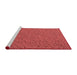 Sideview of Machine Washable Transitional Red Rug, wshpat1599rd