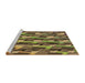 Sideview of Machine Washable Transitional Brown Rug, wshpat16brn