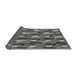 Thickness of Patterned Gunmetal Gray Rug, pat16gry