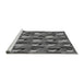 Sideview of Machine Washable Transitional Gunmetal Gray Rug, wshpat16gry