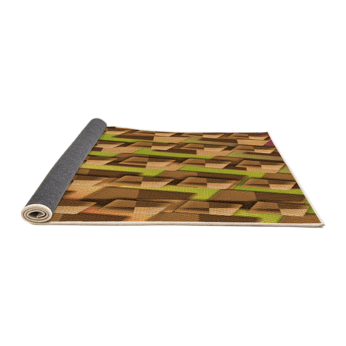 Thickness of Patterned Saddle Brown Rug, pat16org
