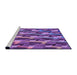 Sideview of Machine Washable Transitional Purple Rug, wshpat16pur