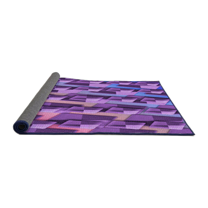 Thickness of Patterned Purple Rug, pat16pur