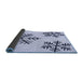 Thickness of Patterned Lavender Blue Rug, pat160blu