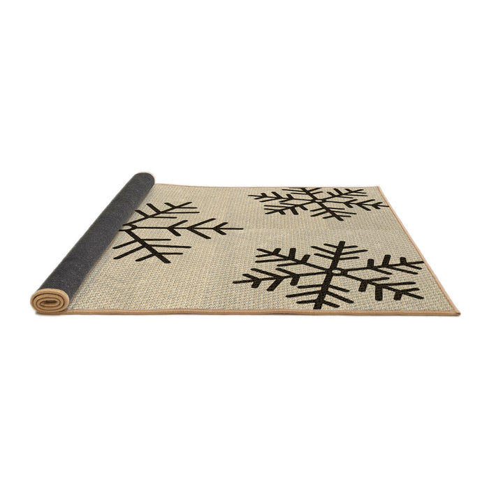 Thickness of Patterned Moccasin Beige Rug, pat160brn