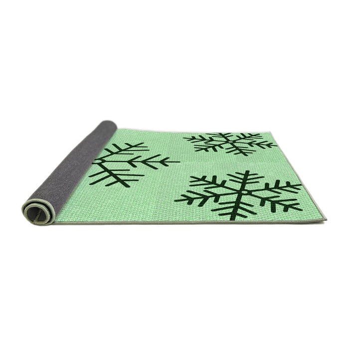 Thickness of Patterned Mint Green Rug, pat160grn