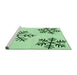 Sideview of Machine Washable Transitional Mint Green Rug, wshpat160grn