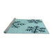 Sideview of Machine Washable Transitional Seafoam Green Rug, wshpat160lblu