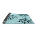 Thickness of Patterned Seafoam Green Rug, pat160lblu