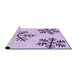 Sideview of Machine Washable Transitional Lilac Purple Rug, wshpat160pur