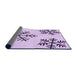 Thickness of Patterned Lilac Purple Rug, pat160pur