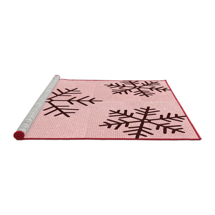 Sideview of Machine Washable Transitional Pink Rug, wshpat160rd