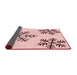 Thickness of Patterned Pink Rug, pat160rd