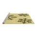 Sideview of Machine Washable Transitional Sun Yellow Rug, wshpat160yw