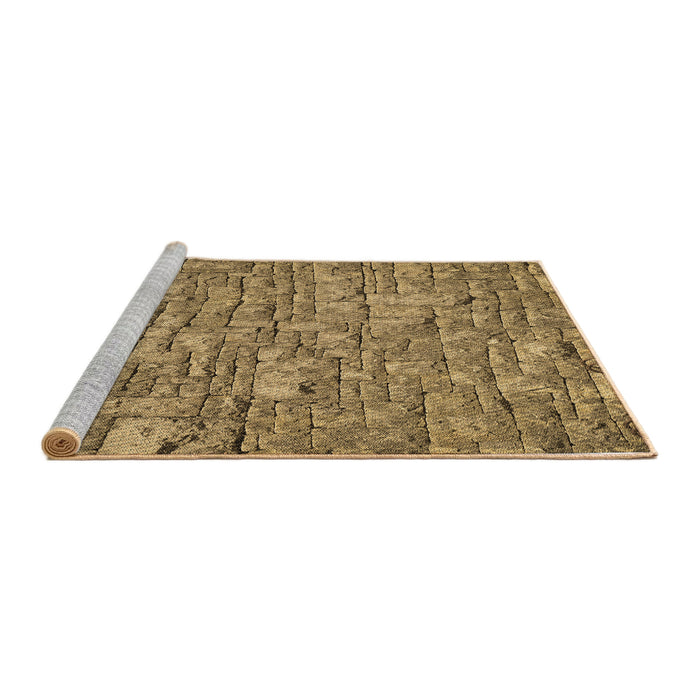 Sideview of Machine Washable Transitional Red Brown Rug, wshpat1600brn