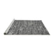 Sideview of Machine Washable Transitional Grey Gray Rug, wshpat1600gry