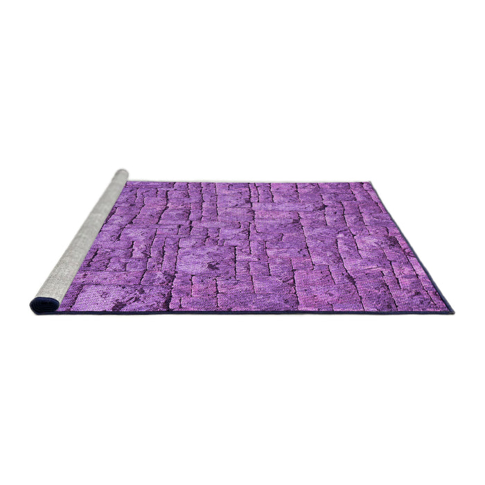 Sideview of Machine Washable Transitional Purple Rug, wshpat1600pur