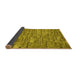 Thickness of Patterned Dark Yellow Green Rug, pat1600yw