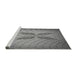 Sideview of Machine Washable Transitional Cloud Gray Rug, wshpat1601gry