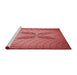 Sideview of Machine Washable Transitional Red Rug, wshpat1601rd