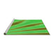 Sideview of Machine Washable Transitional Neon Green Rug, wshpat1602grn