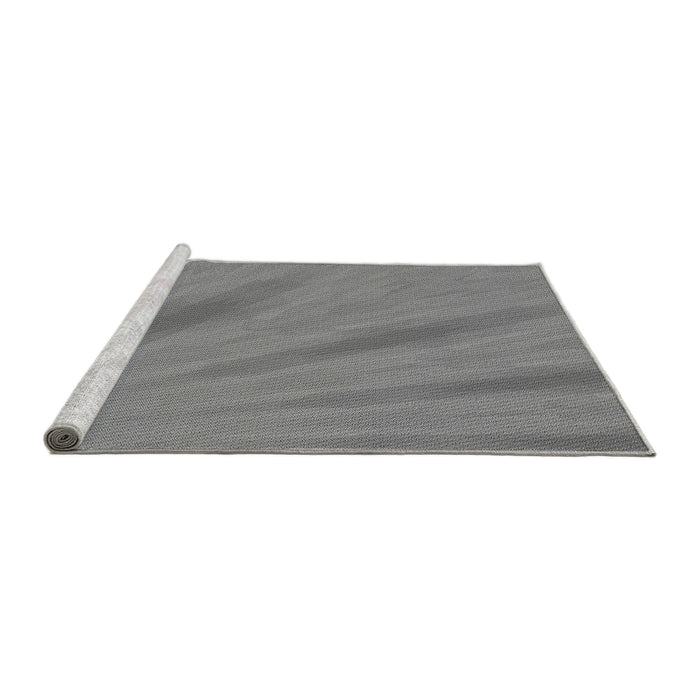 Sideview of Machine Washable Transitional Dark Gray Rug, wshpat1602gry