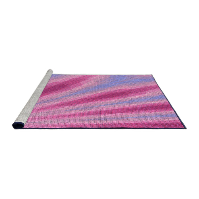Sideview of Machine Washable Transitional Violet Purple Rug, wshpat1602pur