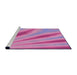 Sideview of Machine Washable Transitional Violet Purple Rug, wshpat1602pur