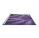 Sideview of Machine Washable Transitional Plum Purple Rug, wshpat1603blu