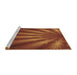 Sideview of Machine Washable Transitional Orange Rug, wshpat1603brn