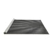 Sideview of Machine Washable Transitional Silver Gray Rug, wshpat1603gry