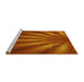 Sideview of Machine Washable Transitional Neon Orange Rug, wshpat1603yw