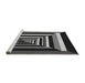 Sideview of Machine Washable Transitional Midnight Gray Rug, wshpat1604gry