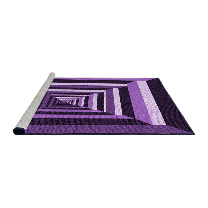 Sideview of Machine Washable Transitional Purple Rug, wshpat1604pur