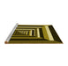 Sideview of Machine Washable Transitional Caramel Brown Rug, wshpat1604yw