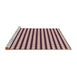 Sideview of Machine Washable Transitional Dark Raspberry Purple Rug, wshpat1605brn