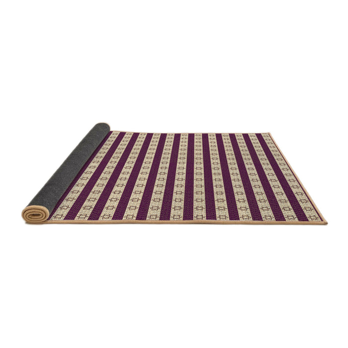 Thickness of Patterned Dark Raspberry Purple Rug, pat1605brn