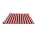 Sideview of Machine Washable Transitional Red Rug, wshpat1605rd