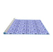 Sideview of Machine Washable Transitional Periwinkle Purple Rug, wshpat1609blu