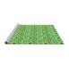 Sideview of Machine Washable Transitional Dark Lime Green Rug, wshpat1609grn
