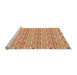 Sideview of Machine Washable Transitional Orange Rug, wshpat1609org