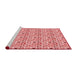 Sideview of Machine Washable Transitional Pastel Pink Rug, wshpat1609rd
